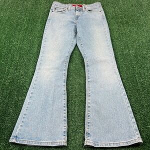 VTG Levi's 519 Red Tab Jeans Womens 5 JR 28x28" Low Rise Flare Bell Bottoms Y2K